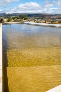 Clear water in natural swimming pool